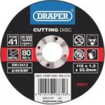 Draper Draper 115×22.2×1.0mm Flat Metal Cutting Disks (100 Pack)