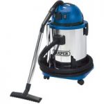Draper Draper WDV50SS 50l Wet and Dry Vacuum Cleaner with Stainless Steel Tank (230V)