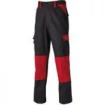 Dickies Dickies ED24/7R Black/Red Work Trousers 34″ Short