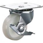 Clarke ML250-1W 64mm Swivel & Brake Castor – White Nylon