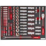 Sealey Sealey TBTP01 Tool Tray with 79 piece 1/4″ & 1/2″ drive Socket Set