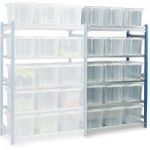 Machine Mart Xtra Barton Toprax Standard Extension Shelving Bay with 15 x 24Litre Containers