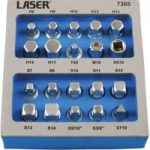 Laser Laser 7365 20 Piece 3/8” Drive Sump Plug Key Set