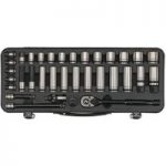 Machine Mart Xtra Sealey AK7971 Socket Set 34pc 3/8″Sq Drive 6pt WallDrive® Metric Black Series