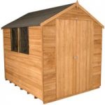 Forest Forest 6x8ft Apex Overlap Dipped Double Door Shed (Assembled)