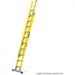 T. B. Davies TB Davies 3.8m 2 Section Fibreglass Extension Ladder with Stabiliser