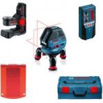 Machine Mart Xtra Bosch GLL 3-50 Professional Line Laser, Mini Tripod, LR2 Receiver, Wall Mount & L-BOXX