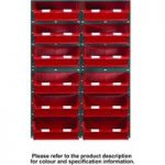 Barton Storage Topstore 96 x TC2 Bin Storage Kit Red 1828 x 641mm