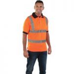 Aqua High Visibility Orange Polo Shirt XL