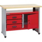 Clarke Clarke CWB114 1140mm Workbench With 3 Drawers And Lockable Cupboard