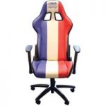 Laser Laser 6656 Racing Office Chair (Red/White/Blue)