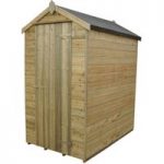 Forest Forest 4x6ft Apex Pressure Treated Shiplap Shed (Assembled)