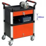 Machine Mart Xtra Barton Storage WHTT3SS/CAB 3 Shelf Trolley With Drawer And Cabinet