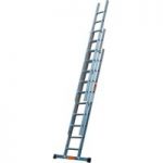 T. B. Davies TB Davies 2.5m Pro Trade 3 Section Extension Ladder with Stabiliser Bar