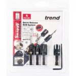 Trend Trend SNAP/PC/A Snappy 4 Piece Countersink & Plug Cutter Set