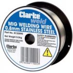 Clarke Clarke MIG Stainless Steel Welding Wire 0.8mm – 0.5kg