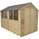 Forest Forest 8x10ft Apex Overlap Pressure Treated Double Door Shed