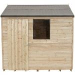 Forest Forest 8x6ft Reverse Apex Overlap Pressure Treated Shed (Assembled)
