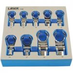 Laser Laser 7164 1/2” Drive 9 Piece Flexible Crows Foot Wrench Set