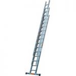 T. B. Davies TB Davies 3.5m Pro Trade 3 Section Extension Ladder with Stabiliser Bar