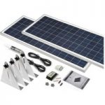 Solar Technology International PV Logic 2 x 100Wp Narrowboat Kit with Alloy Brackets