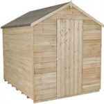 Forest Forest 6x8ft Apex Overlap Pressure Treated Shed With No Window (Assembled)