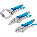 Machine Mart 3 Piece Mini Locking Plier and Clamp Set