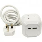 Machine Mart 4 Way Extension Lead With Twin USB Ports (230V)