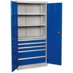 Sealey Sealey APICCOMBO5 Industrial Cabinet 5 Drawer 3 Shelf 1800mm