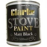 Clarke Clarke SP5 Heat Resistant Stove Paint – Matt Black (500ml)