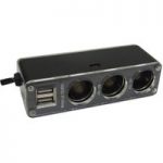 Streetwize 12V Triple Accessory Plug with Twin USB