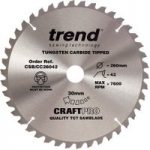 Trend Trend CSB/CC26042 Crosscut Craft Saw Blade 260x30mm 42T