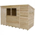 Forest Forest 10x6ft Pent Overlap Pressure Treated Shed