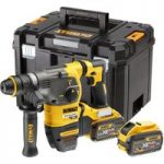 DeWalt DeWalt DCH334X2-GB 54V XR FLEXVOLT SDS+ Quick Release 3 Hammer Drill with 2x 9Ah Li-Ion Batteries