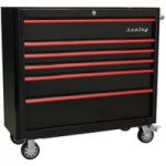 Sealey Sealey AP41206BR Rollcab 6 Drawer Wide Retro Style (Black and Red)