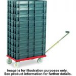Machine Mart Xtra Barton Storage 88880-01WH/6417 Euro Container Dolly With Handle & 7 x 30ltr Containers